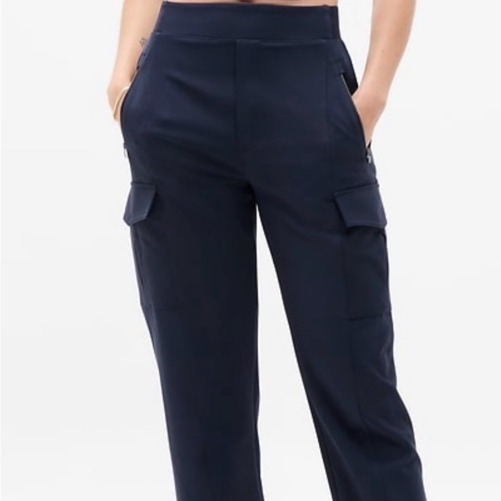 Athleta Navy Endless hi-rise Cargo Pants with Side Pockets